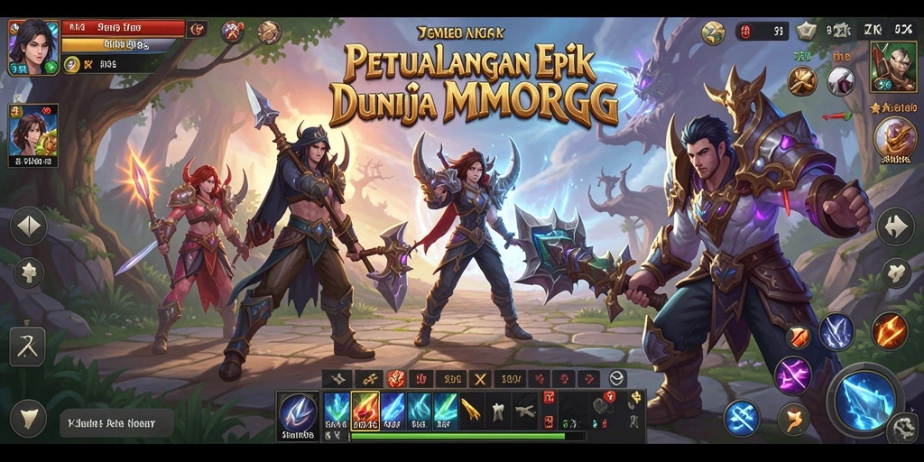 Tampilan gameplay epik di dunia 5ZK yang menakjubkan.