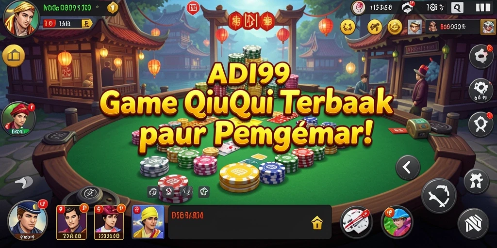 Tampilan gameplay seru dalam permainan QiuQiu ADI99.