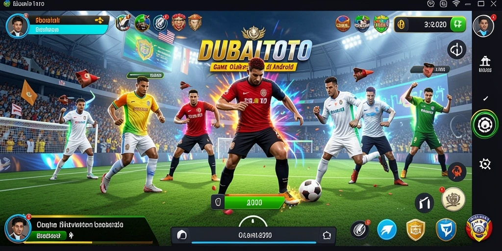 Screenshot gameplay DUBAITOTO dengan aksi olahraga yang intens.