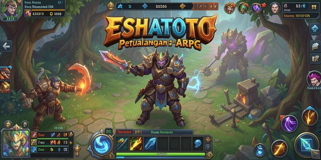 Screenshot gameplay ESHATOTO menampilkan aksi seru dalam pertarungan ARPG.
