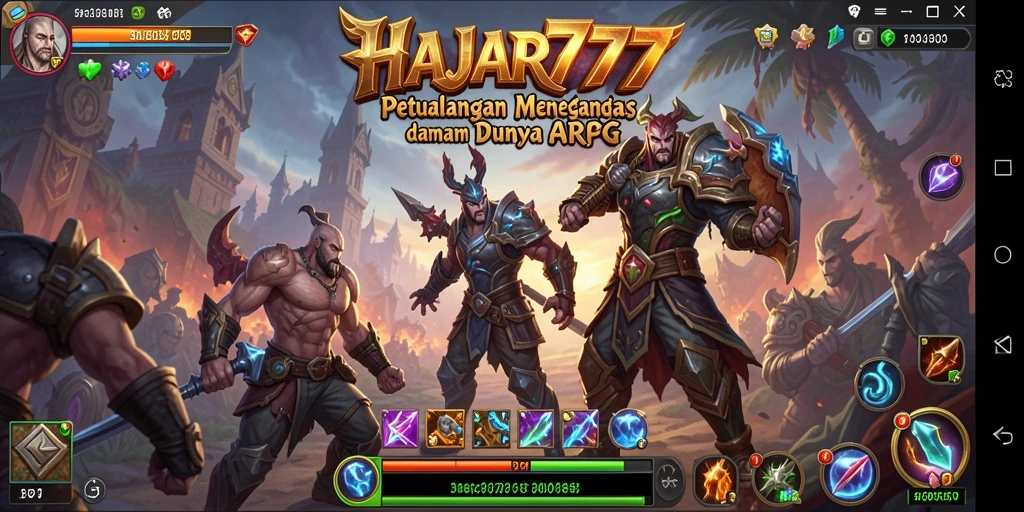 Tangkapan layar gameplay menampilkan aksi seru dalam HAJAR777.