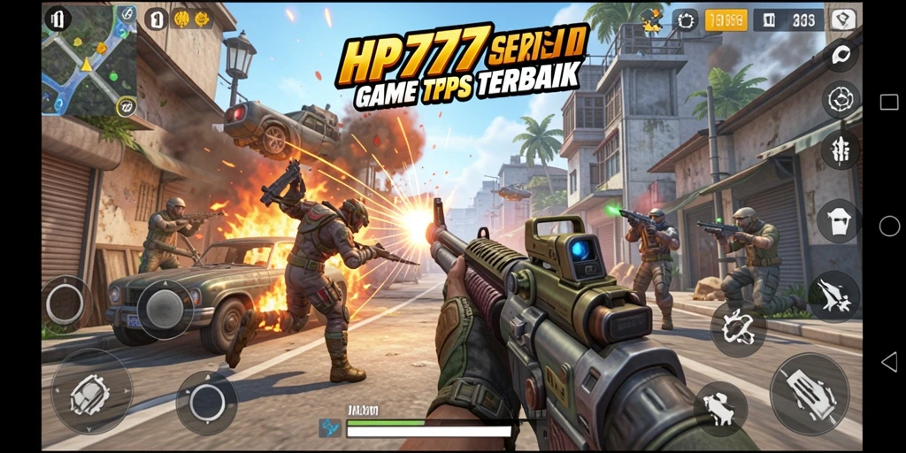 Tampilkan aksi mendebarkan dalam gameplay HP777 TPS.