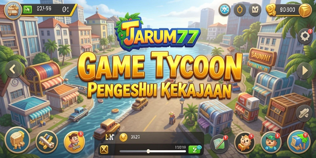 Screenshot gameplay JARUM77 yang menunjukkan keseruan strategi bisnis.