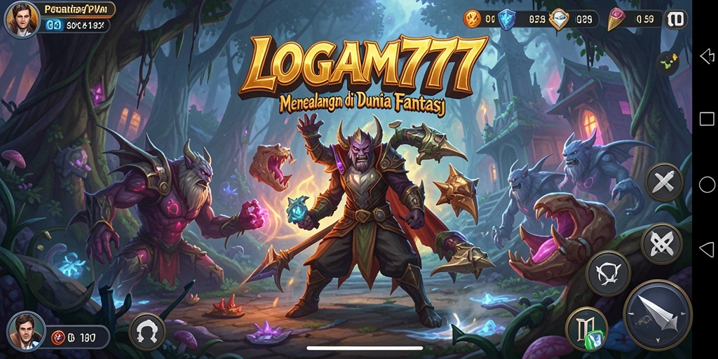 Menampilkan gameplay seru dari LOGAM777 di dunia petualangan.
