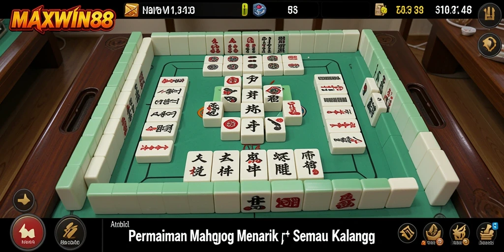 Tampilan gameplay menarik dari MAXWIN88 saat bermain Mahjong.
