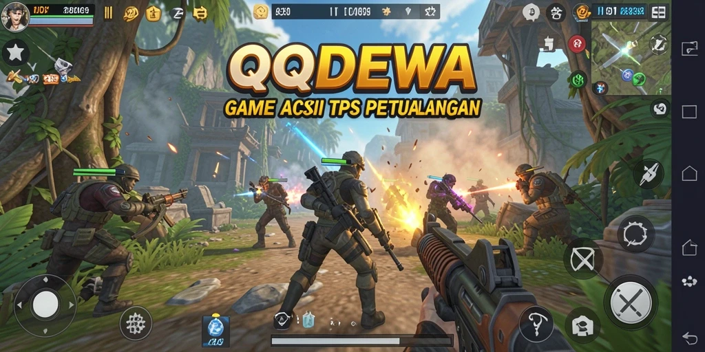 Tangkapan layar menunjukkan aksi seru dalam permainan TPS QQDEWA.