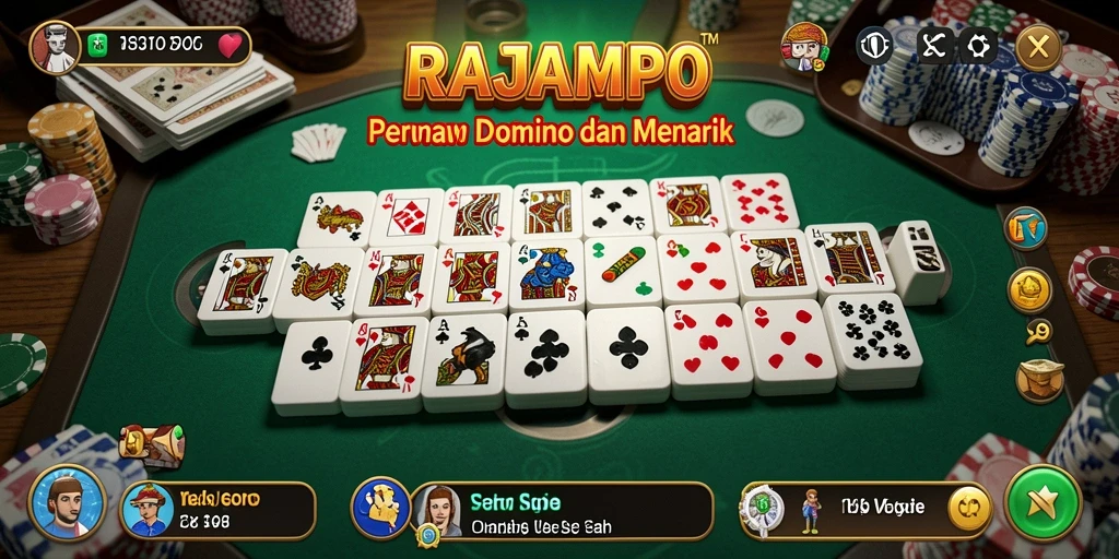 Tampilan menarik dari gameplay Domino RAJAMPO.