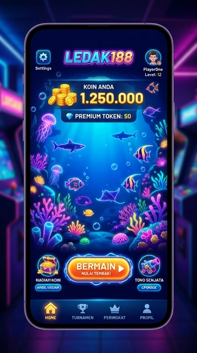 Tampilan antarmuka aplikasi ledak188 yang intuitif dan mudah digunakan.